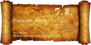 Turczer Márk névjegykártya